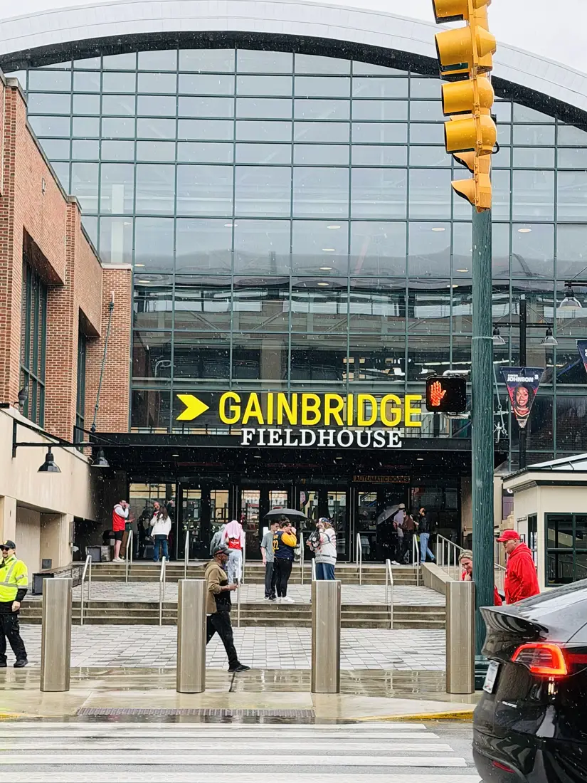 Exterior of Gainbridge Fieldhouse in Indianapolis